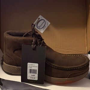 Men's Dark Brown Lace-Up Boots